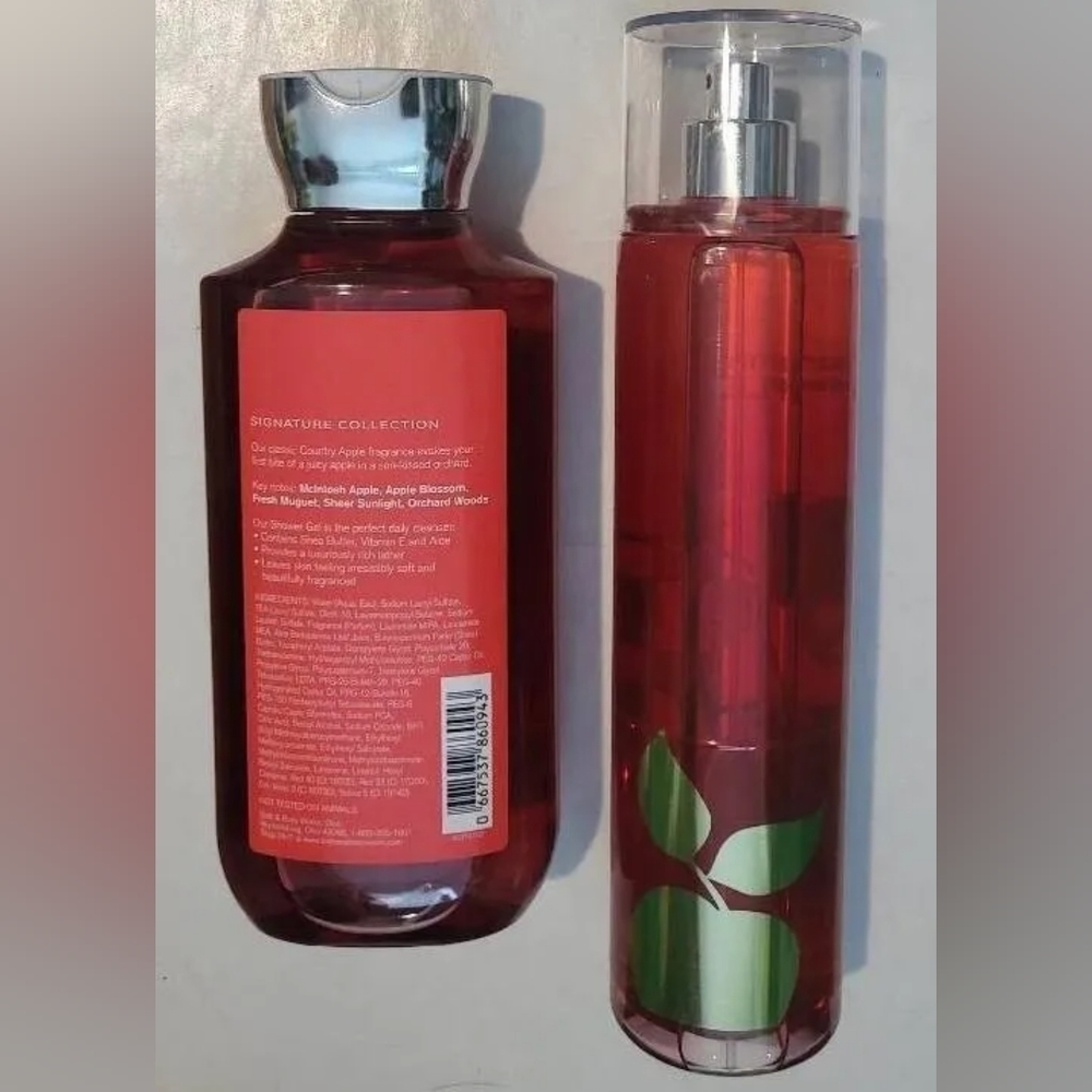 New Bath and Body Works COUNTRY APPLE Set- Fine Fragrance Mist & Shower Gel - Picture 2 of 2